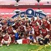 Aubameyang brace helps Arsenal lift 14th FA Cup, qualify for Europa League