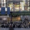 Busy crossing in Japan