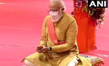 PM Modi in Ayodhya as ceremony to mark Ram temple construction begins PM Modi in Ayodhya for bhumi pujan
