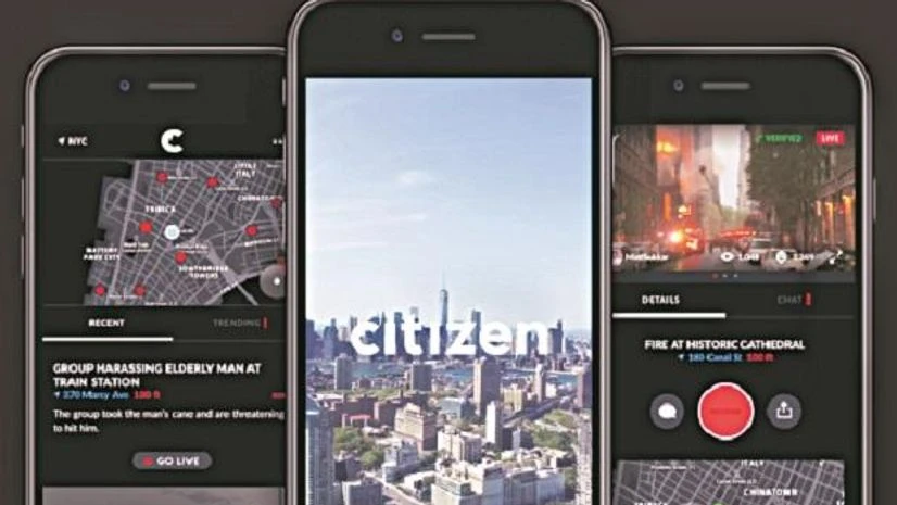 Citizen app, coronavirus The app allows users to upload their health status every day, then updates them on how many people they have walked past who are also using the product