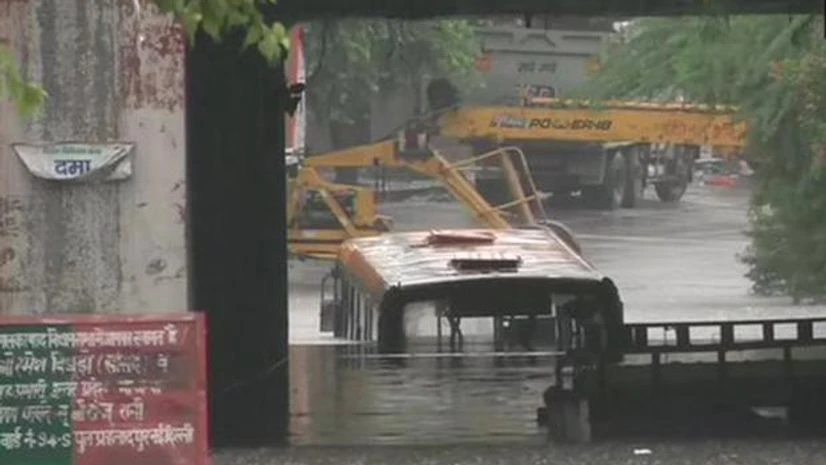Delhi rains, waterlogging Photo: ANI