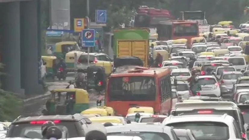 Delhi traffic Photo: ANI