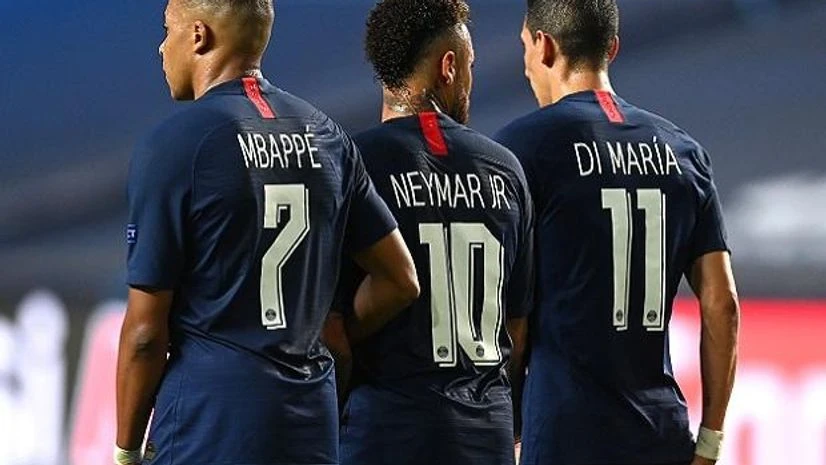 Kylian Mbappe, Neymar, Angel Di Maria, PSG Kylian Mbappe, Neymar, Angel Di Maria, PSG