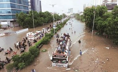 Toll in Pakistan climbs to 39 as torrential rains continue, cause flooding pakistan floods