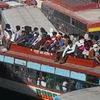Bus, crowd, migration