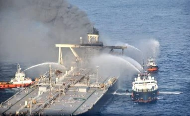 In pics: Fire on MT New Diamond under control, Rescue ops by Indian Navy Sri Lanka, Oil tanker, Fire