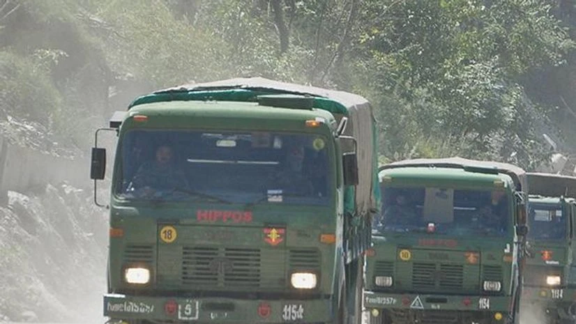 India, China agree on a three-step process for disengagement: Report Indian Army convoy moves towards Leh via Manali-Leh road, near Manali. Photo: PTI