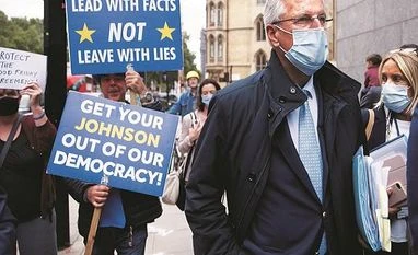 What happens next with UK bill breaching Brexit divorce treaty? Anti-Brexit protester, EU