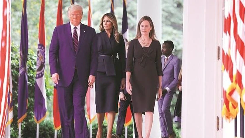 Donald Trump, Melania, Amy Coney Barrett Donald Trump, Melania, Amy Coney Barrett