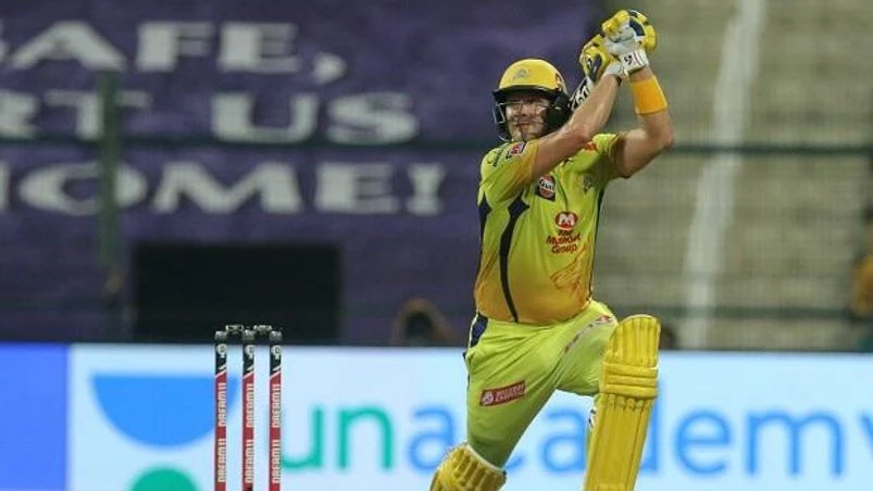 Shane Watson playing a shot during KKR vs CSK IPL match at Sheikh Zayed Stadium, Abu Dhabi. Photo: Sportzpics for BCCI Shane Watson playing a shot during KKR vs CSK IPL match at Sheikh Zayed Stadium, Abu Dhabi. Photo: Sportzpics for BCCI