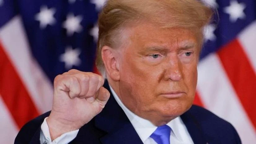 Donald Trump President Donald Trump speaks about early results from the 2020 US presidential election in the East Room of the White House in Washington. Photo: Reuters
