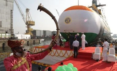In pictures: Navy's fifth Scorpene class submarine 'Vagir' launched Submarine 'Vagir'
