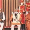 Bihar Chief Minister Nitish Kumar, Deputy Chief Ministers Renu Devi and Tarkishore Prasad