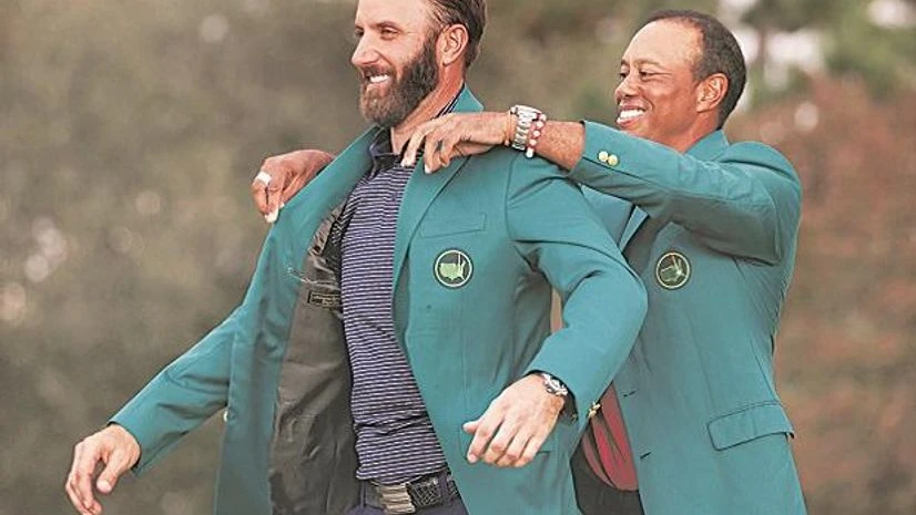 Tiger Woods, Dustin Johnson, Golf, Masters Tournament Tiger Woods, Dustin Johnson, Golf, Masters Tournament