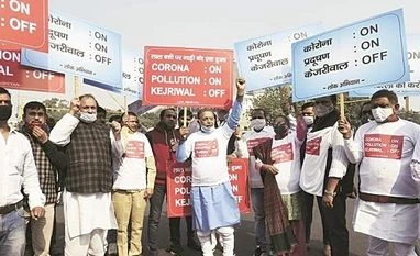 The politics of crisis management in Delhi: It suits AAP just fine BJP protests