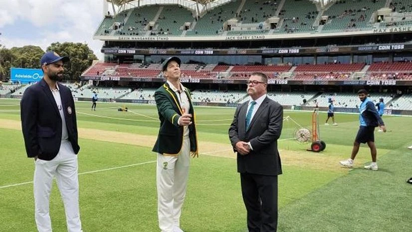 Virat Kohli and Tim Paine during toss at Adelaide Oval. File Photo: @BCCI Virat Kohli and Tim Paine during toss at Adelaide Oval. File Photo: @BCCI
