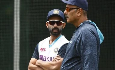 IND vs AUS: Decision on Rohit after he joins team on Dec 30, says Shastri Ajinkya Rahane and Ravi Shastri during practice session. Photo: @BCCI