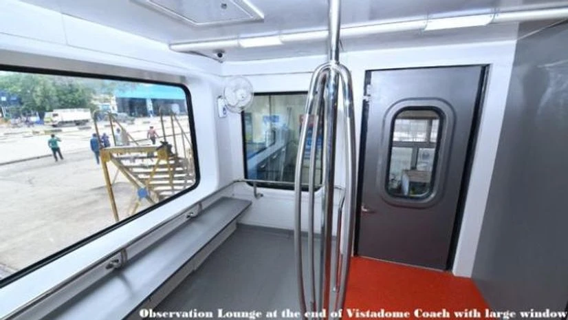 Vistadome tourist coach Indian Railways successfully completed 180 kmph speed trial of new design Vistadome tourist coach
