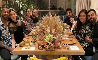 India skipper Virat Kohli welcomes New Year with Hardik Pandya and family Virat Kohli, Anushka Sharma, Hardik Pandya, new year