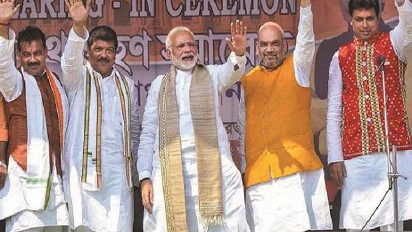 Narendra Modi, biplab deb, amit shah, tripura Narendra Modi, biplab deb, amit shah, tripura