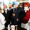 Punjab Health Minister Balbir Singh Sidhu reviewing the Covid-19 Vaccine dry run at Mohali