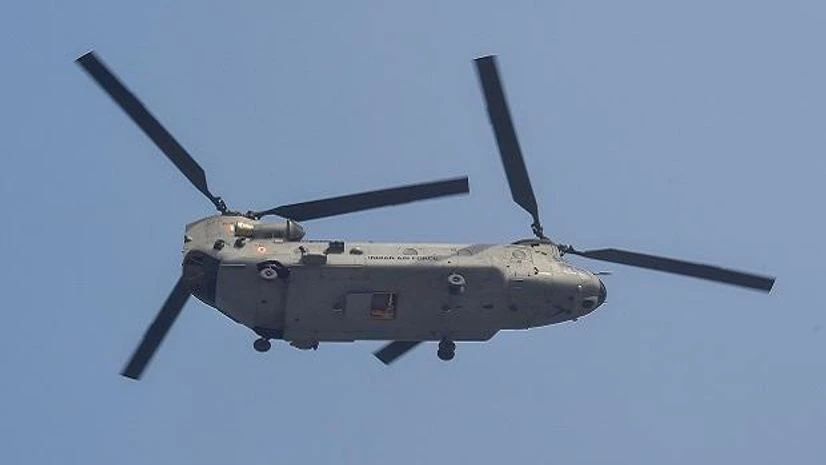 Indian Air Force (IAF) Chinook helicopter, republic day Indian Air Force (IAF) Chinook helicopter, republic day