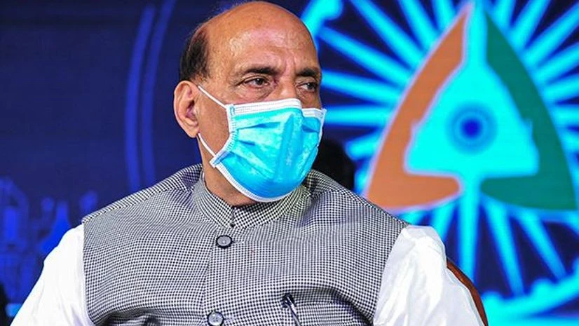 Union Defence Minister Rajnath Singh | Photo: PTI Union Defence Minister Rajnath Singh addresses during the curtain raiser program of Aero India 2021, in Bengaluru. Photo: PTI