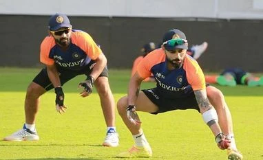 You will not find any 'masala' here: Rahane on Virat Kohli captaincy debate Virat Kohli and Ajinkya Rahane during practice session ahead of India vs England 2nd Test match at Chepauk Stadium. Photo: @BCCI