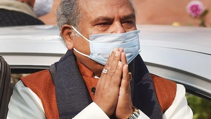 Union Agriculture Minister, Narendra Singh Tomar Union Agriculture Minister Narendra Singh Tomar at Parliament, during the Budget Session in New Delhi