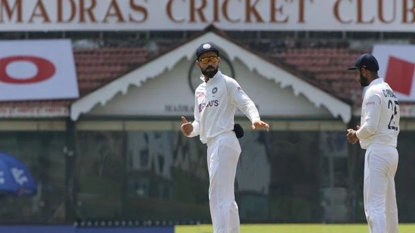 Virat Kohli and Cheteshwar Pujara at MA Chidambaram Stadium, Chennai. Photo: Sportzpics for BCCI Virat Kohli and Cheteshwar Pujara at MA Chidambaram Stadium, Chennai. Photo: Sportzpics for BCCI