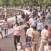 Mumbai, marine drive, coronavirus, covid, people, masks, population