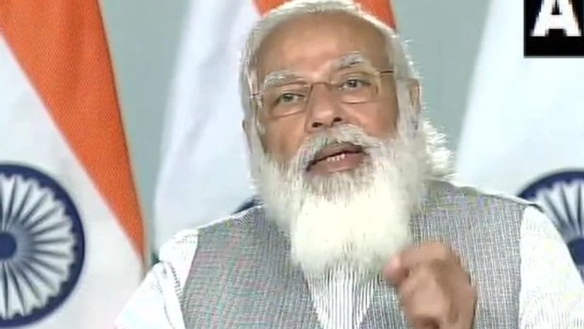 Narendra Modi PM Modi at IIT-Kharagpur convocation. Photo: ANI