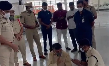 Former Andhra CM Chandrababu Naidu detained by police at Tirupati airport Chandrababu Naidu