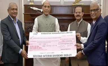 HAL pays second interim dividend of Rs 376 cr for FY21 to government HAL, Rajnath Singh