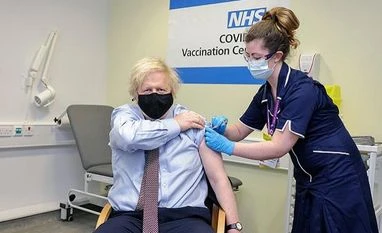 Covid-19: UK PM Boris Johnson receives first dose of AstraZeneca vaccine boris johnson, nhs, vaccination, vaccine