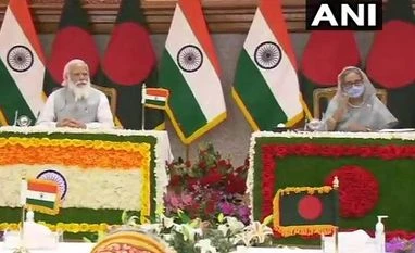 PM Modi holds talks with Sheikh Hasina; India, Bangladesh sign 5 MoUs India, Bangladesh, PM Modi, Sheikh Hasina