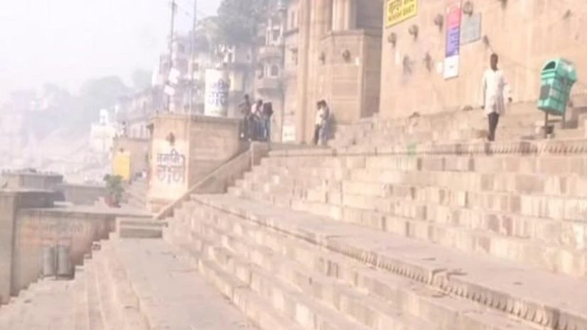 Varanasi, Holi, coronavirus A visual from Munshi ghat in Varanasi from Holi | Photo: ANI