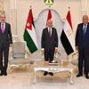 Egyptian and Jordanian Foreign Ministers Sameh Shoukry and Ayman Safadi met their Iraqi counterpart Fuad Hussein | Photo: @ians_india