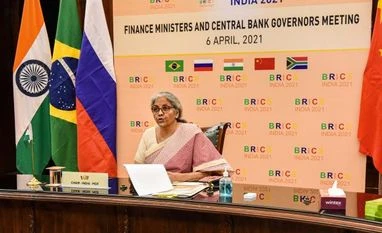India hosts summit of BRICS Finance Ministers, central bank heads virtually Union Finance Minister Nirmala Sitharaman