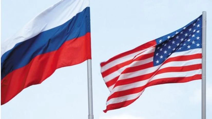 US Russia flag US Russia flag