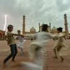 Children play during stormy weather at Jama Masjid, during the ongoing holy fasting month of Ramadan, in New Delhi (Photo: PTI)