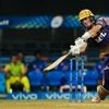 Pat Cummins of Kolkata Knight Riders hits a six during match 15 of the Indian Premier League 2021 between the Kolkata Knight Riders and the Chennai Super Kings at Wankhede Stadium, Mumbai (Photo: PTI)