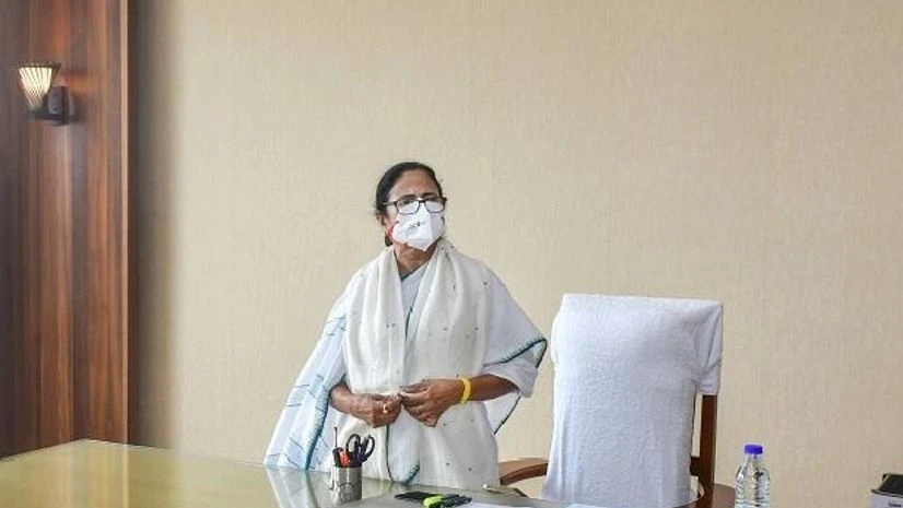 Mamata Banerjee West Bengal Chief Minister Mamata Banerjee with party leaders at her office after her swearing-in ceremony, in Kolkata (Photo: PTI)