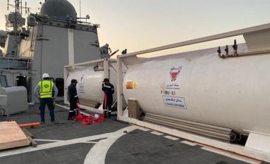 Operation Samudra Setu II: Warship with oxygen supplies reaches Karnataka warship