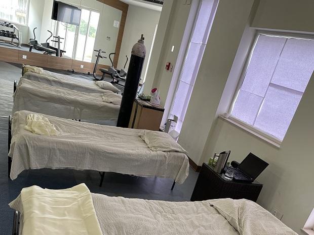 Clubhouses and free spaces in housing societies morph into Covid care units Clubhouses and free spaces in housing societies morph into Covid care units