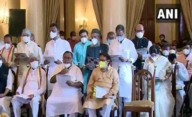 43 TMC legislators sworn-in as cabinet ministers at low-key ceremony TMC Cabinet swearing in