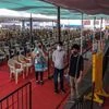 People in a waiting area at Covid-19 vaccination center in the Bombay Kurla Complex. (Photo: Bloomberg)