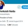 M Venkaiah Naidu twitter handle