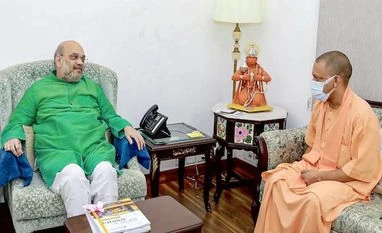 UP CM Adityanath calls on Amit Shah; likely to meet PM Modi, Nadda tomorrow Union Home Minister Amit Shah with Yogi Adityanath