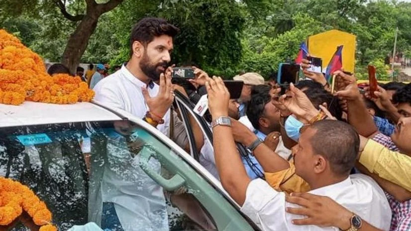 chirag paswan LJP MP Chirag Paswan during his Ashirvad Yatra in Begusarai (Photo: PTI)